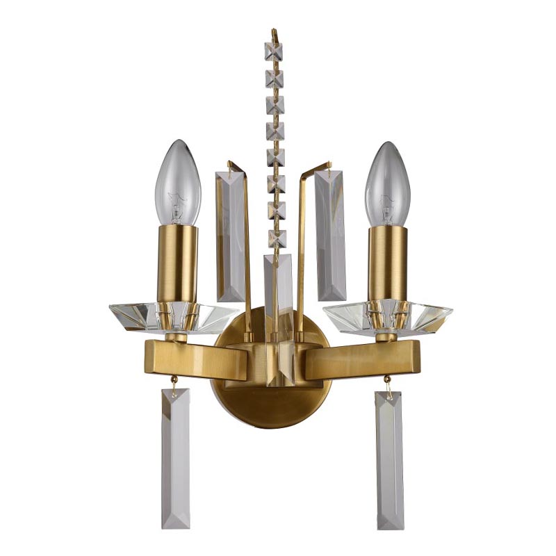 Бра Vivien Crystal Brass Wall Lamp Латунь Серый Бра Vivien Crystal Brass Wall Lamp Латунь Серый в Тюмени | Loft Concept