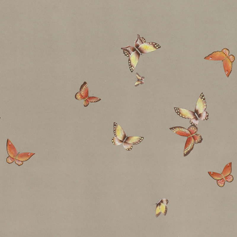 Обои ручная роспись Butterflies Echo on dyed paper Обои ручная роспись Butterflies Echo on dyed paper в Тюмени | Loft Concept