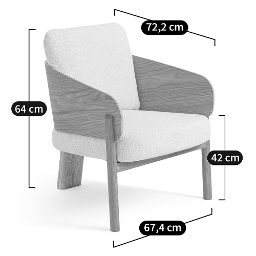 Кресло с каркасом из массива дуба Gallin Chair Boucle Кресло с каркасом из массива дуба Gallin Chair Boucle в Тюмени