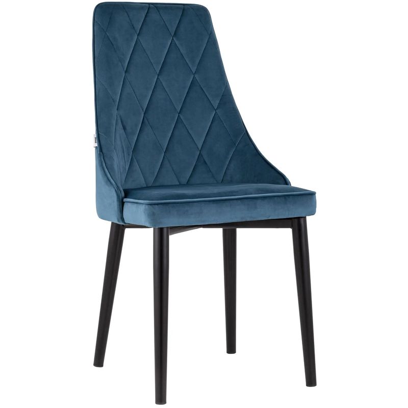 Стул Versailles Chair Синий Велюр Синий Черный в Тюмени | Loft Concept 