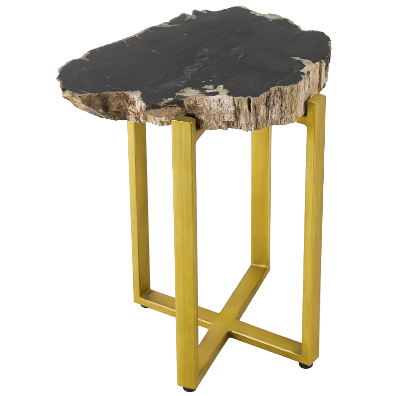 PETRIFIED WOOD COFFEETABLE GOLD S Окаменелое дерево Золотой Бежевый Черный PETRIFIED WOOD COFFEETABLE GOLD S Окаменелое дерево Золотой Бежевый Черный в Тюмени | Loft Concept