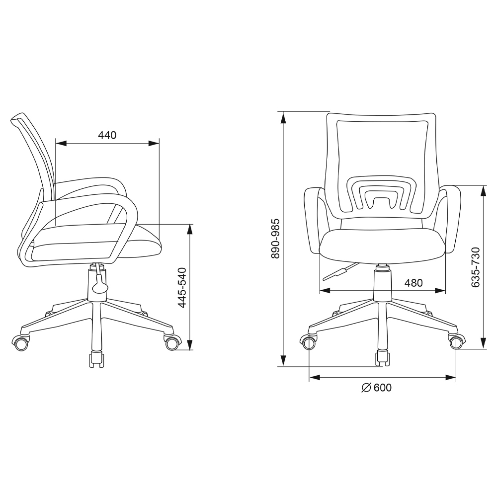 Офисное кресло с основанием из белого пластика Desk chairs Blue Офисное кресло с основанием из белого пластика Desk chairs Blue в Тюмени