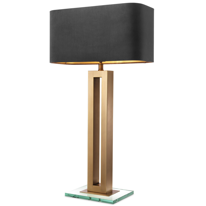 Настольная лампа Eichholtz Table Lamp Cadogan Латунь Античная полированная Прозрачный Черный Настольная лампа Eichholtz Table Lamp Cadogan Латунь Античная полированная Прозрачный Черный в Тюмени | Loft Concept