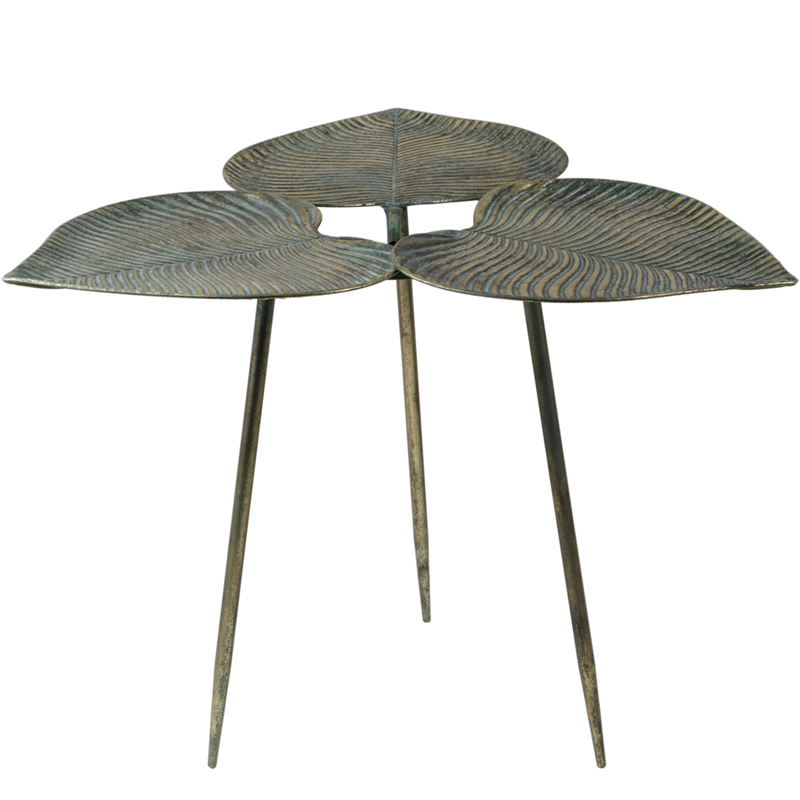Приставной стол Lotus Leaves Side Table Винтажная латунь Приставной стол Lotus Leaves Side Table Винтажная латунь в Тюмени | Loft Concept