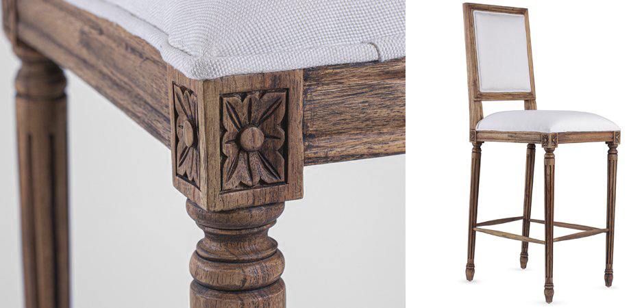 Барный стул JACOB bar stool Avory Linen Барный стул JACOB bar stool Avory Linen - Loft-Concept в Тюмени
