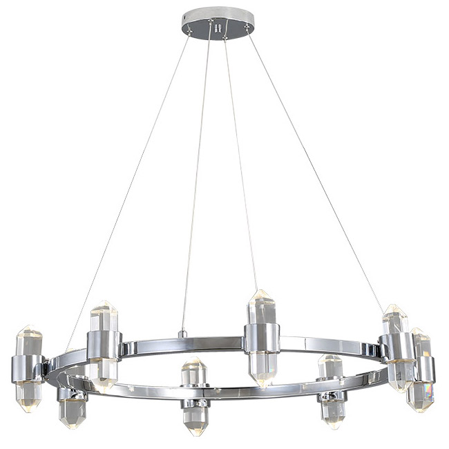 Люстра Crystal Ring Chandelier Chromium Хром Прозрачный Люстра Crystal Ring Chandelier Chromium Хром Прозрачный в Тюмени | Loft Concept