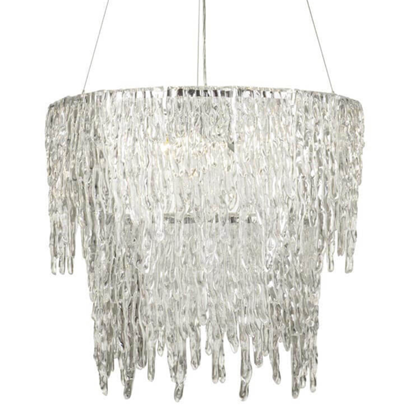 Люстра Cold Heart Silver Single two-tier Chandelier Хром Прозрачное Стекло Люстра Cold Heart Silver Single two-tier Chandelier Хром Прозрачное Стекло в Тюмени | Loft Concept