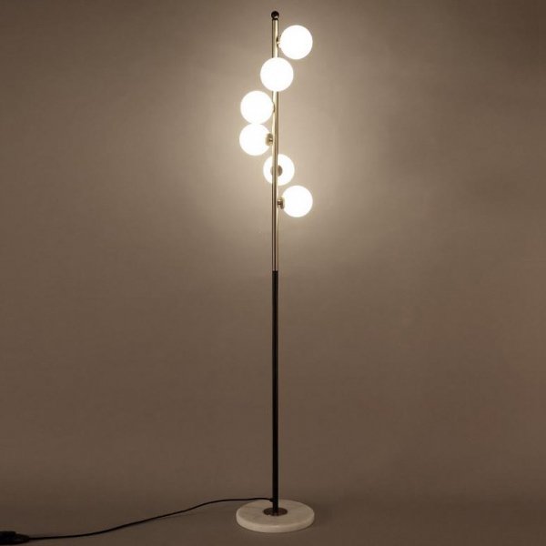 Торшер Celling Floor Lamp Черный Молочный Торшер Celling Floor Lamp Черный Молочный в Тюмени | Loft Concept