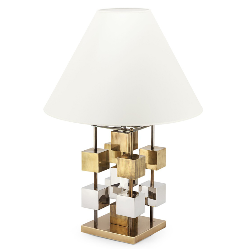 Настольная лампа TABLE LAMP DOB GLAM Белый Латунь Хром Настольная лампа TABLE LAMP DOB GLAM Белый Латунь Хром в Тюмени | Loft Concept