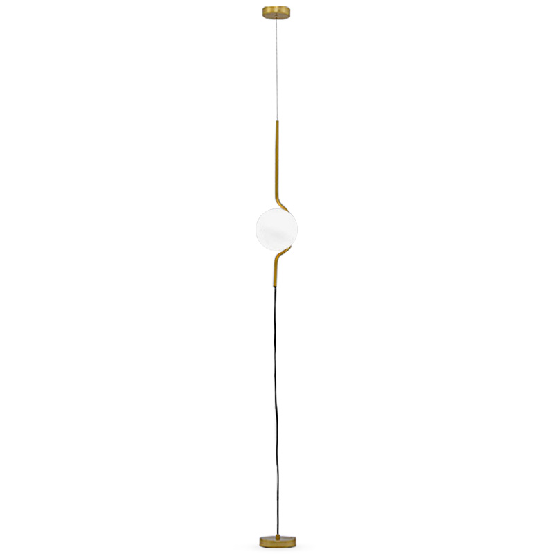 Торшер Joel Floor Lamp Белое матовое стекло Латунь Торшер Joel Floor Lamp Белое матовое стекло Латунь в Тюмени | Loft Concept