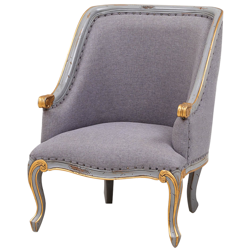 Кресло Fabienne French Seating Armchair Grey Серый Золотой Кресло Fabienne French Seating Armchair Grey Серый Золотой в Тюмени | Loft Concept