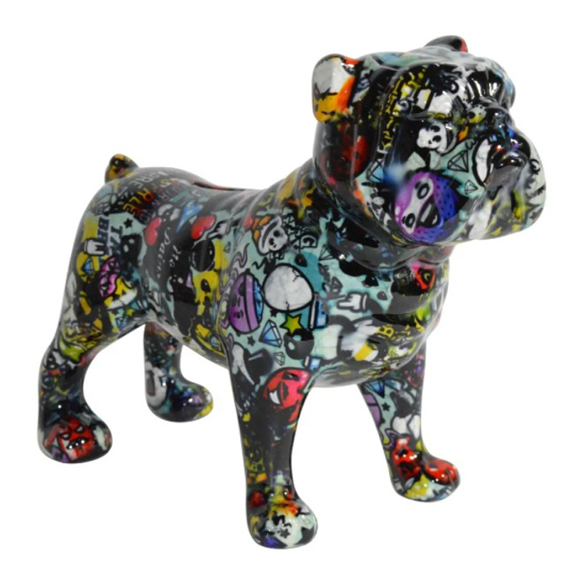 Статуэтка Graffiti Bulldog dark Мульти Черный Статуэтка Graffiti Bulldog dark Мульти Черный в Тюмени | Loft Concept