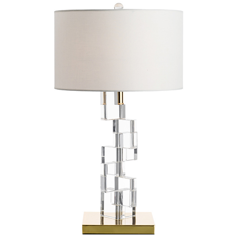 Настольная лампа Leuan Glass Cubes Lampshade Table Lamp Латунь Прозрачное Стекло Молочный Настольная лампа Leuan Glass Cubes Lampshade Table Lamp Латунь Прозрачное Стекло Молочный в Тюмени | Loft Concept