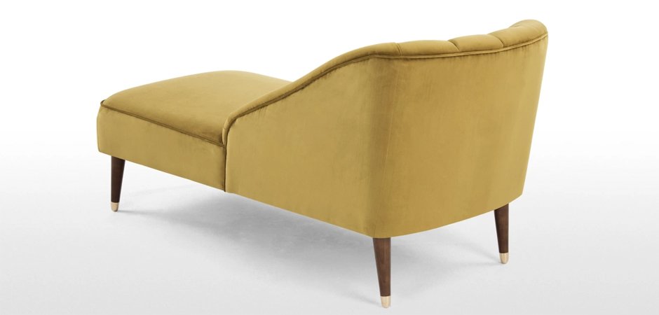 Кушетка Chaise Longue, Antique Gold Velvet Кушетка Chaise Longue, Antique Gold Velvet - Loft-Concept в Тюмени