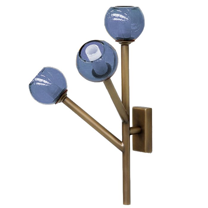 Бра Last Night Wall Lamp Blue Латунь Синий Бра Last Night Wall Lamp Blue Латунь Синий в Тюмени | Loft Concept