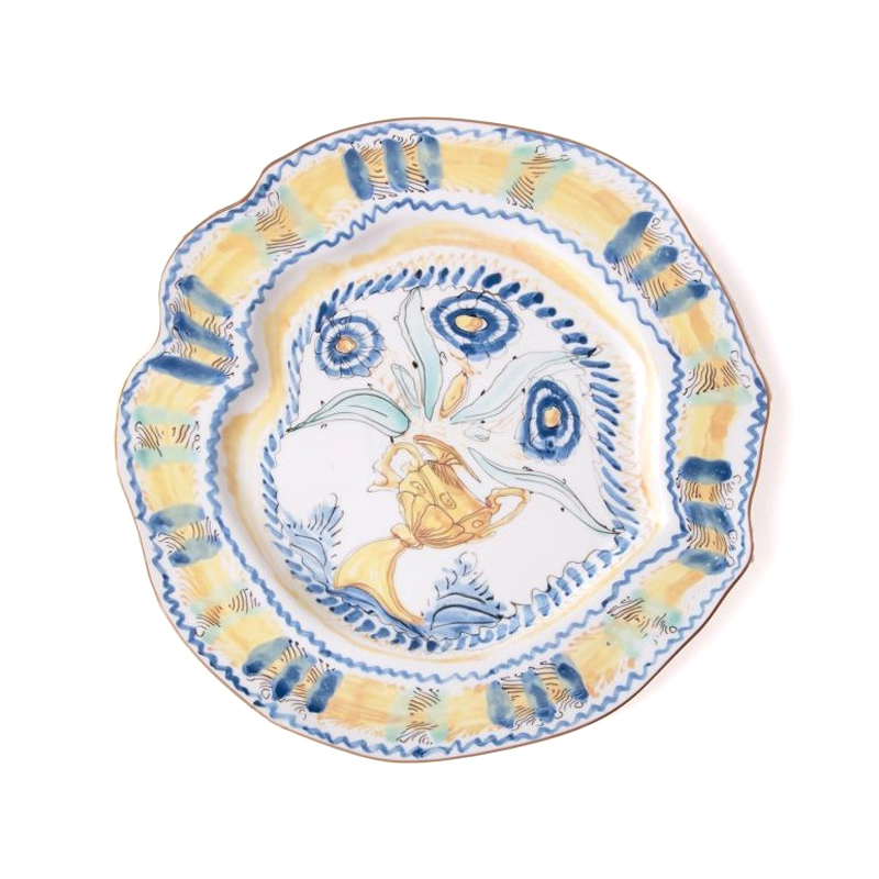 Тарелка Seletti Spanish Yellow Белый Синий Желтый Тарелка Seletti Spanish Yellow Белый Синий Желтый в Тюмени | Loft Concept