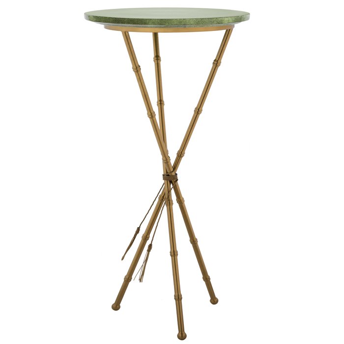 Green Stingray Skin Side Tables Зеленый Золотой Green Stingray Skin Side Tables Зеленый Золотой в Тюмени | Loft Concept