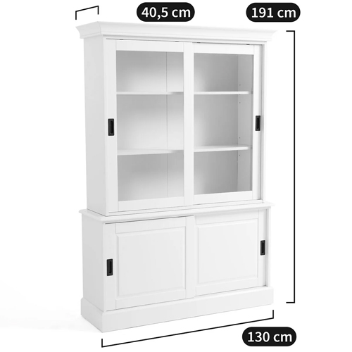 Витрина с раздвижными дверцами Wells Glass Showcase White Витрина с раздвижными дверцами Wells Glass Showcase White в Тюмени