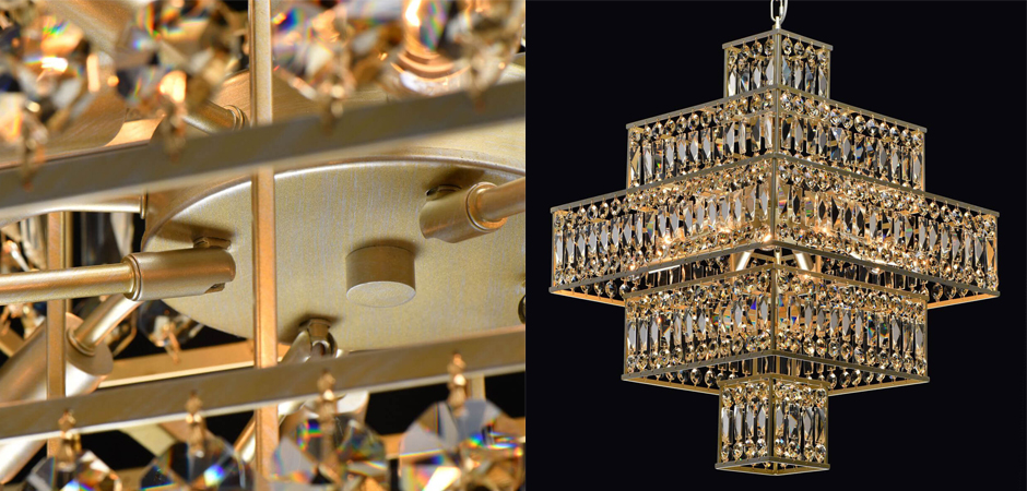 Люстра Crystal Inserts Lamp amber 16 - Loft-Concept в Тюмени