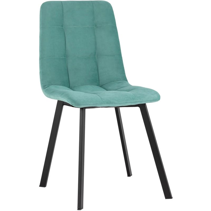 Стул NANCY S Chair Мятный Велюр Мятный Черный Стул NANCY S Chair Мятный Велюр Мятный Черный в Тюмени | Loft Concept