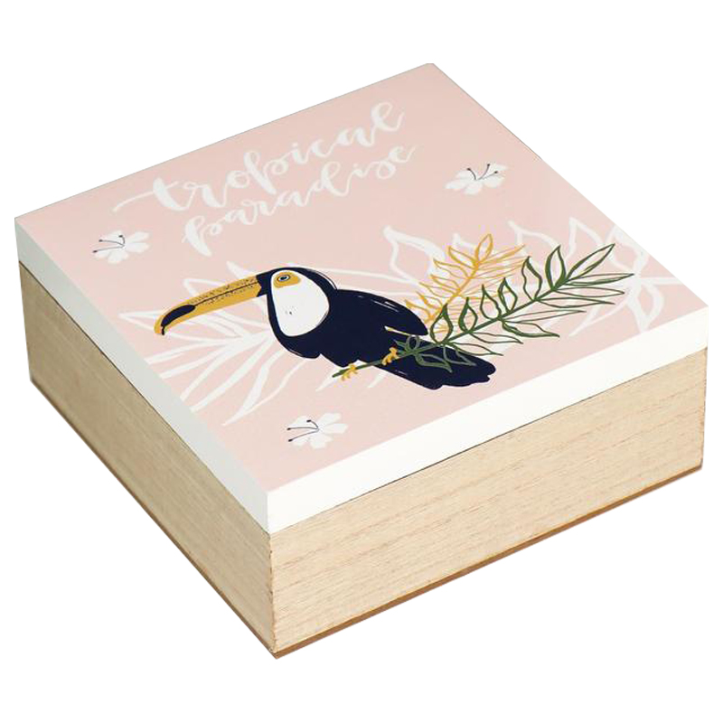 Шкатулка Toucan Box Бежевый Розовый Шкатулка Toucan Box Бежевый Розовый в Тюмени | Loft Concept