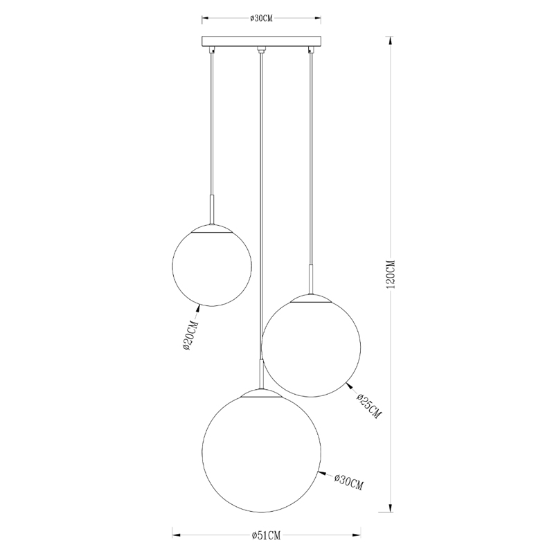 Люстра Ball Sunrise Pendant lamp smok 3 плафона Люстра Ball Sunrise Pendant lamp smok 3 плафона в Тюмени
