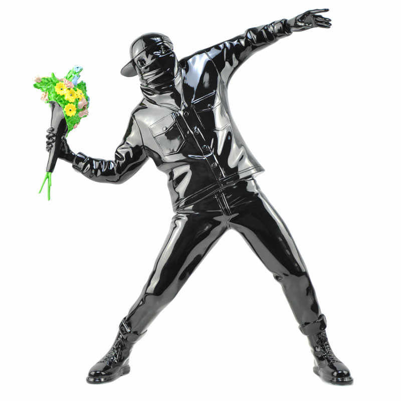 Статуэтка Banksy Flower Thrower Black Черный Статуэтка Banksy Flower Thrower Black Черный в Тюмени | Loft Concept