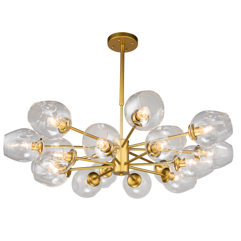 Люстра Branching Bubble Chandelier gold 16 Глянцевое золото Прозрачный Люстра Branching Bubble Chandelier gold 16 Глянцевое золото Прозрачный в Тюмени | Loft Concept