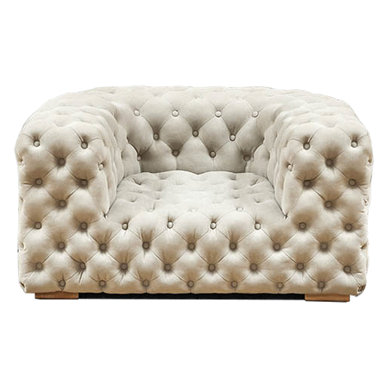Кресло Soho Tufted Milk Armchair Молочный Кресло Soho Tufted Milk Armchair Молочный в Тюмени | Loft Concept