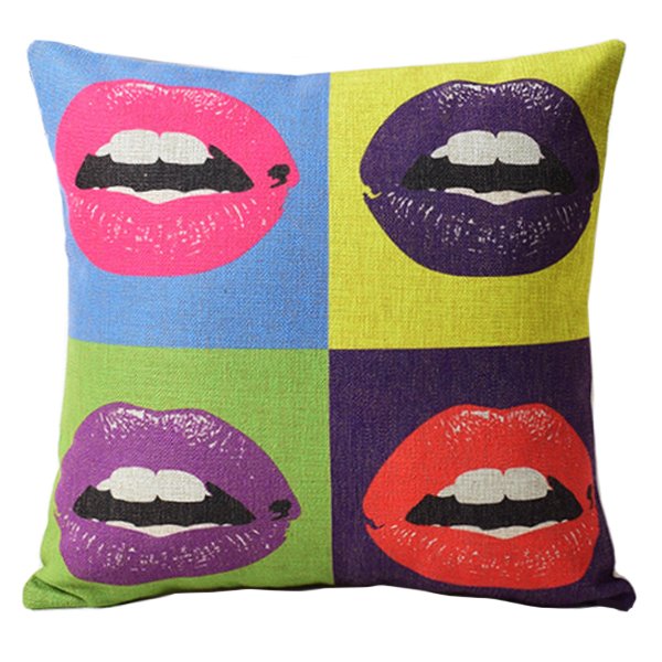 Декоративная подушка Lips Andy Warhol Мульти Декоративная подушка Lips Andy Warhol Мульти в Тюмени | Loft Concept