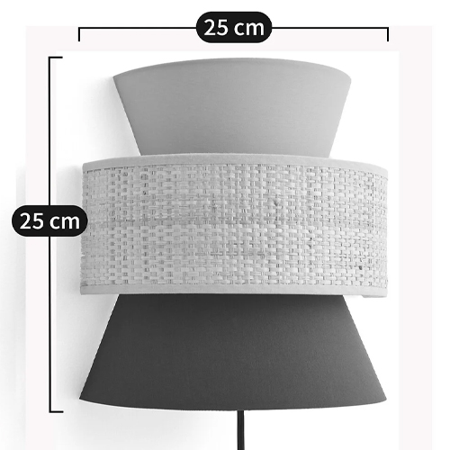 Бра с плетеным декором Bonnie Wicker Black Wall Lamp Бра с плетеным декором Bonnie Wicker Black Wall Lamp в Тюмени
