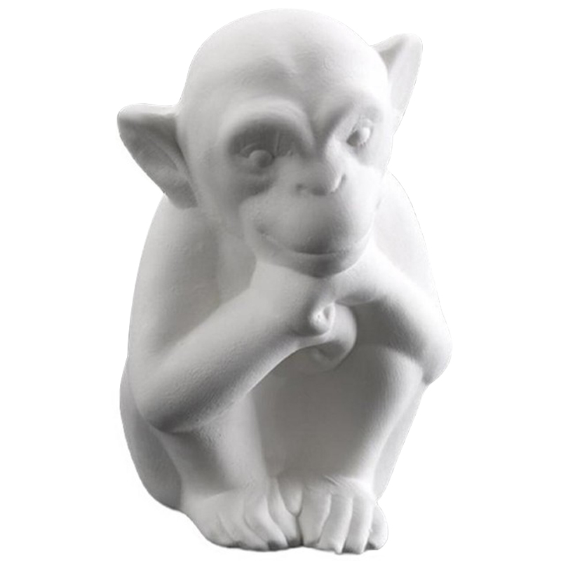 Статуэтка Abhika Monkey Bisc. Белый Статуэтка Abhika Monkey Bisc. Белый в Тюмени | Loft Concept