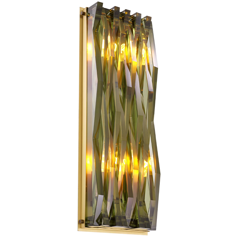 Бра Eichholtz Wall Lamp Nuvola L Green Латунь Зеленый смок Стекло Смок Бра Eichholtz Wall Lamp Nuvola L Green Латунь Зеленый смок Стекло Смок в Тюмени | Loft Concept