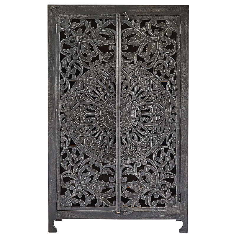 Шкаф Indian Antique White Furniture Cupboard Mistry серый Серый Шкаф Indian Antique White Furniture Cupboard Mistry серый Серый в Тюмени | Loft Concept