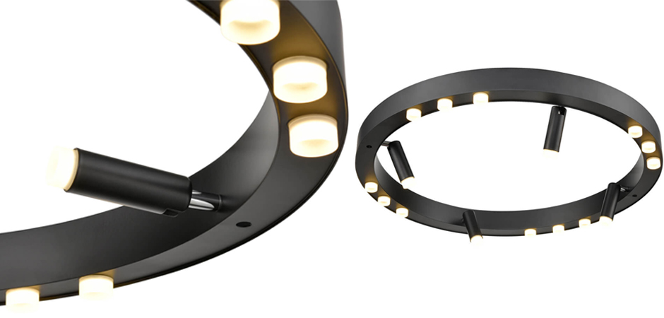 Потолочный светильник Rigor & Conciseness Lighting Black Disk Потолочный светильник Rigor & Conciseness Lighting Black Disk - Loft-Concept в Тюмени