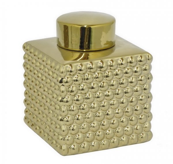 Сосуд с крышкой Chaplet Gold Small Золотой Сосуд с крышкой Chaplet Gold Small Золотой в Тюмени | Loft Concept