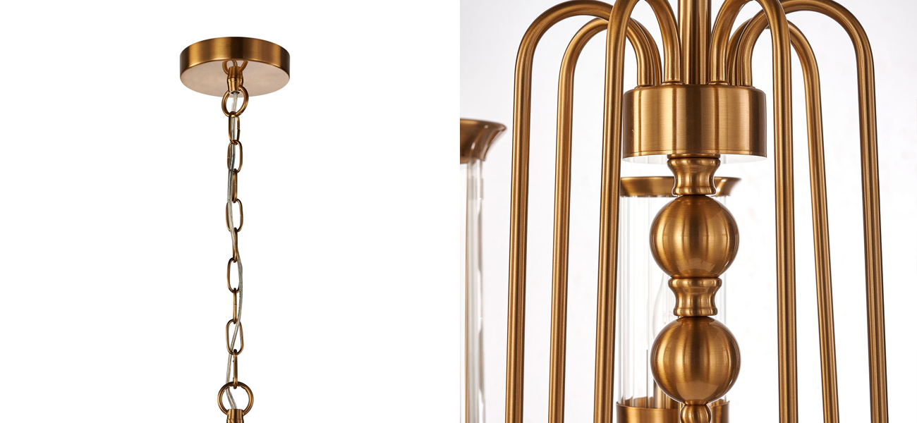 Люстра цвета античной латуни Gadoty - фото №1