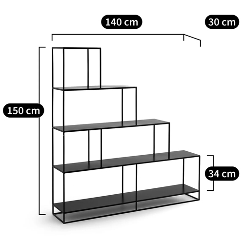 Ступенчатый стеллаж Menzie Steps Metal Rack Black Ступенчатый стеллаж Menzie Steps Metal Rack Black в Тюмени