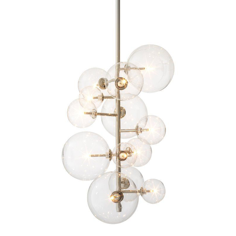 Люстра Eichholtz Chandelier Ezra Nickel Никель Прозрачный Люстра Eichholtz Chandelier Ezra Nickel Никель Прозрачный в Тюмени | Loft Concept