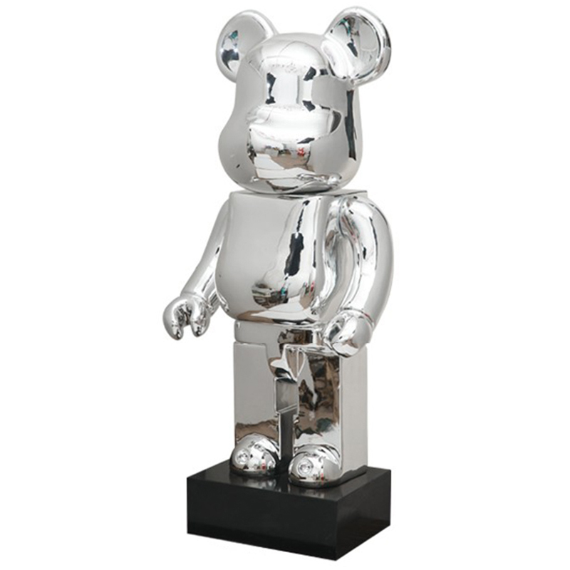 Статуэтка Bearbrick Silver on stand Серебряный Статуэтка Bearbrick Silver on stand Серебряный в Тюмени | Loft Concept