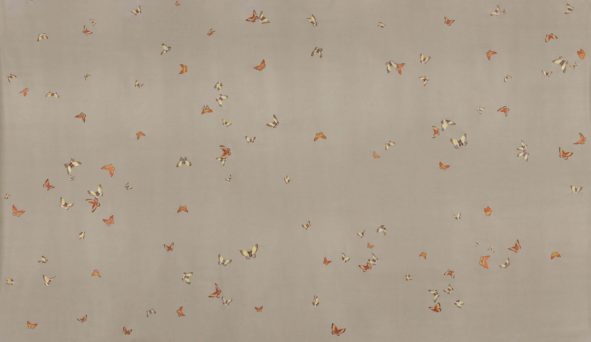 Обои ручная роспись Butterflies Echo on dyed paper Обои ручная роспись Butterflies Echo on dyed paper - постер Loft-Concept в Тюмени