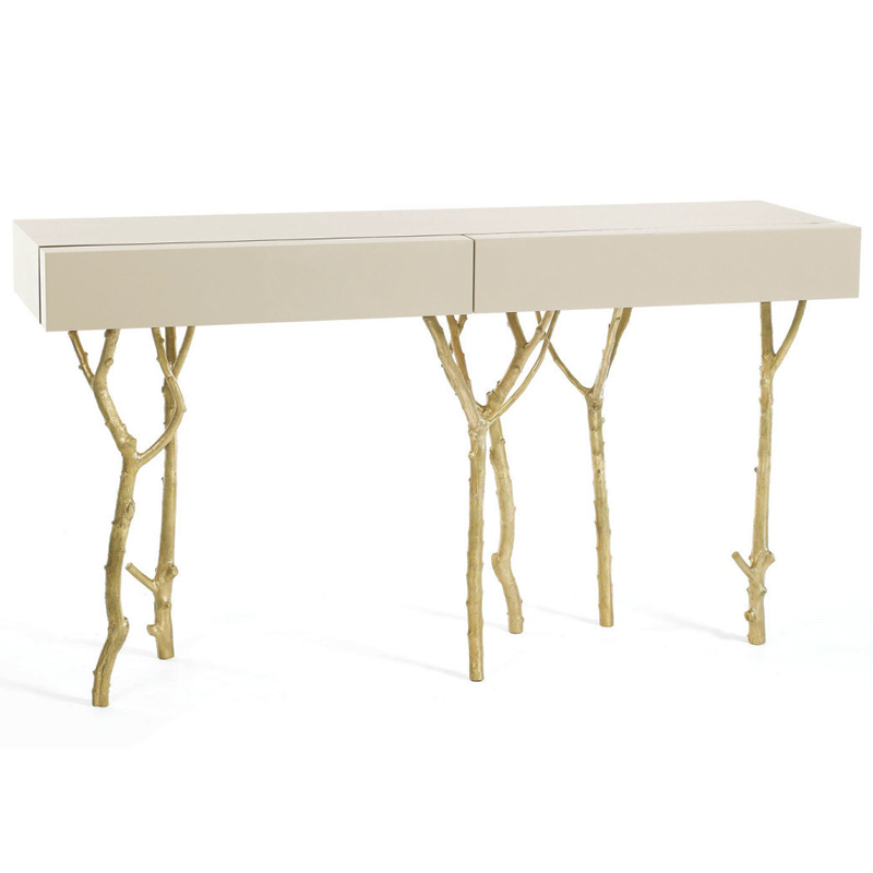Консоль Fig Tree CONSOLE Ginger and Jagger Золотой Белый Консоль Fig Tree CONSOLE Ginger and Jagger Золотой Белый в Тюмени | Loft Concept