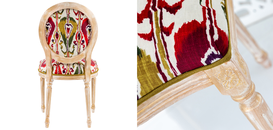 Стул Ikat Pattern Красно-белый Стул Ikat Pattern Красно-белый - Loft-Concept в Тюмени
