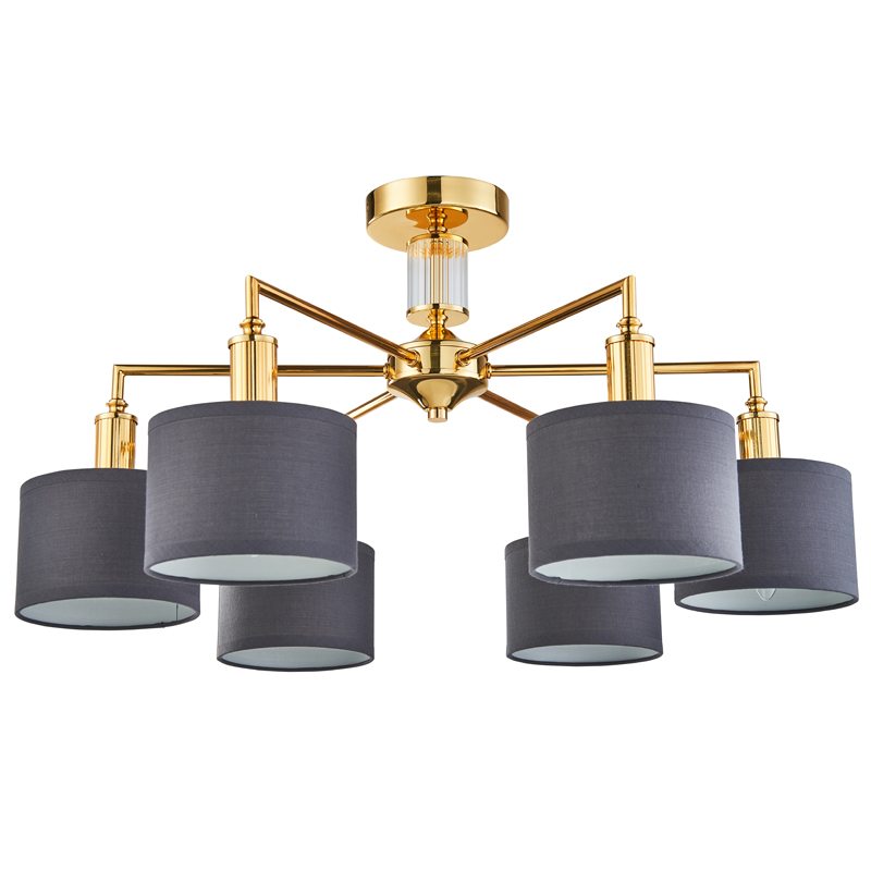 Люстра Laurent Chandelier grey 65 Глянцевое золото Серый Прозрачный Люстра Laurent Chandelier grey 65 Глянцевое золото Серый Прозрачный в Тюмени | Loft Concept