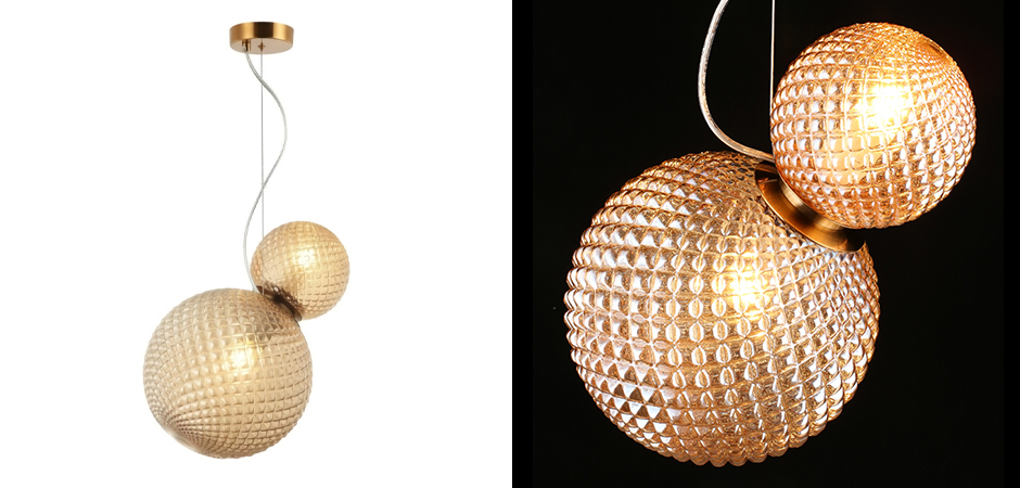 Подвесной светильник Perforated Bubbles с темным плафоном Подвесной светильник Perforated Bubbles с темным плафоном - Loft-Concept в Тюмени