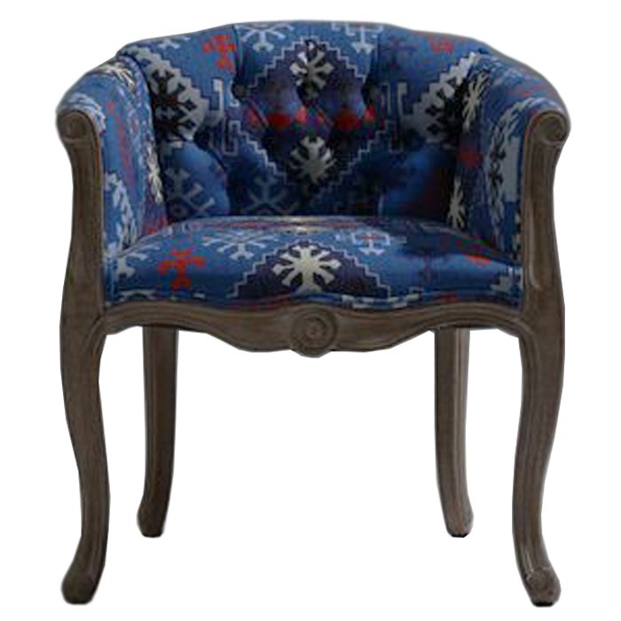 Кресло Kelim Blue Snowflakes Синий Кресло Kelim Blue Snowflakes Синий в Тюмени | Loft Concept