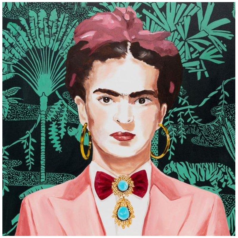 Картина Frida with Pink Power Suit and Jungle Wallpaper Мульти Картина Frida with Pink Power Suit and Jungle Wallpaper Мульти в Тюмени | Loft Concept
