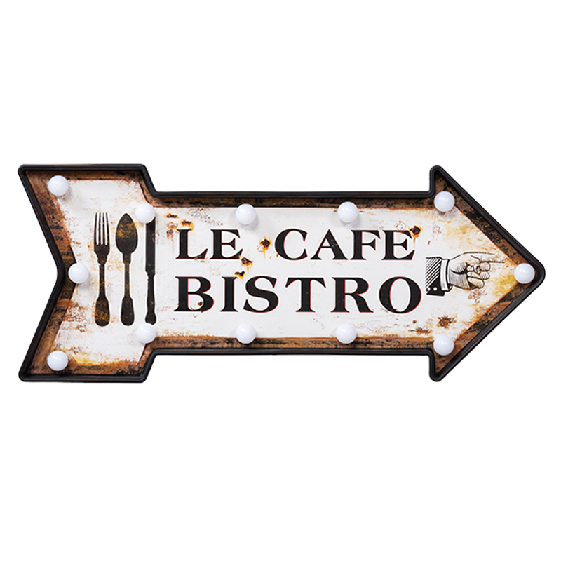 Аксессуар на стену Le cafe bistro Белый Коричневый винтаж Аксессуар на стену Le cafe bistro Белый Коричневый винтаж в Тюмени | Loft Concept