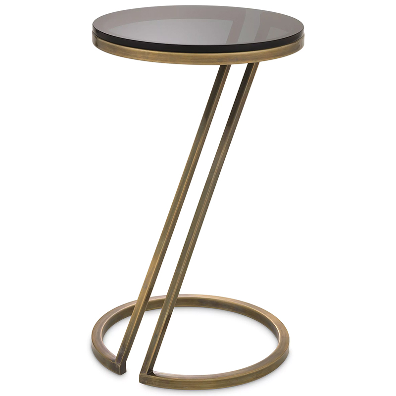 Приставной стол Eichholtz Side Table Falcone Brass Латунь Стекло Смок Приставной стол Eichholtz Side Table Falcone Brass Латунь Стекло Смок в Тюмени | Loft Concept