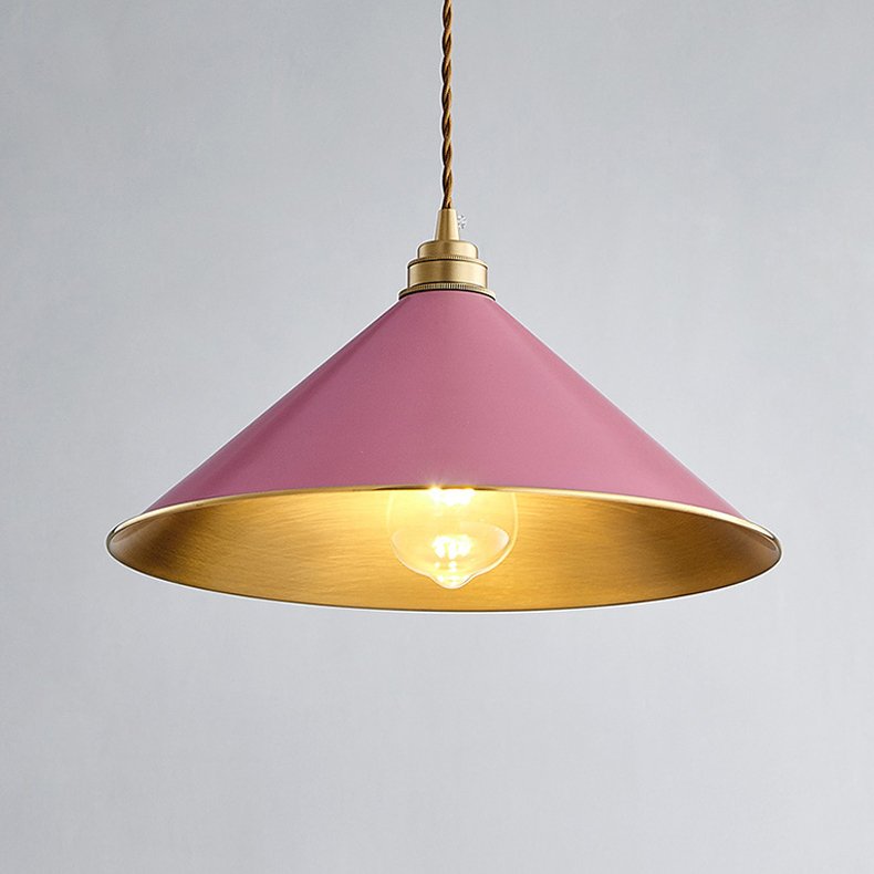 Подвесной светильник Cone Factory filament Pink Розовый пастельный Латунь Подвесной светильник Cone Factory filament Pink Розовый пастельный Латунь в Тюмени | Loft Concept